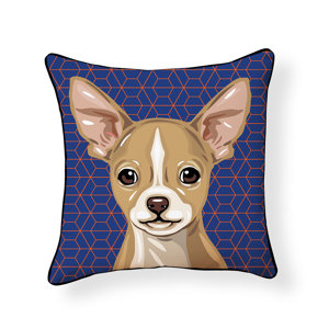 resnick couch chihuahua dog throw pillow ebern designs